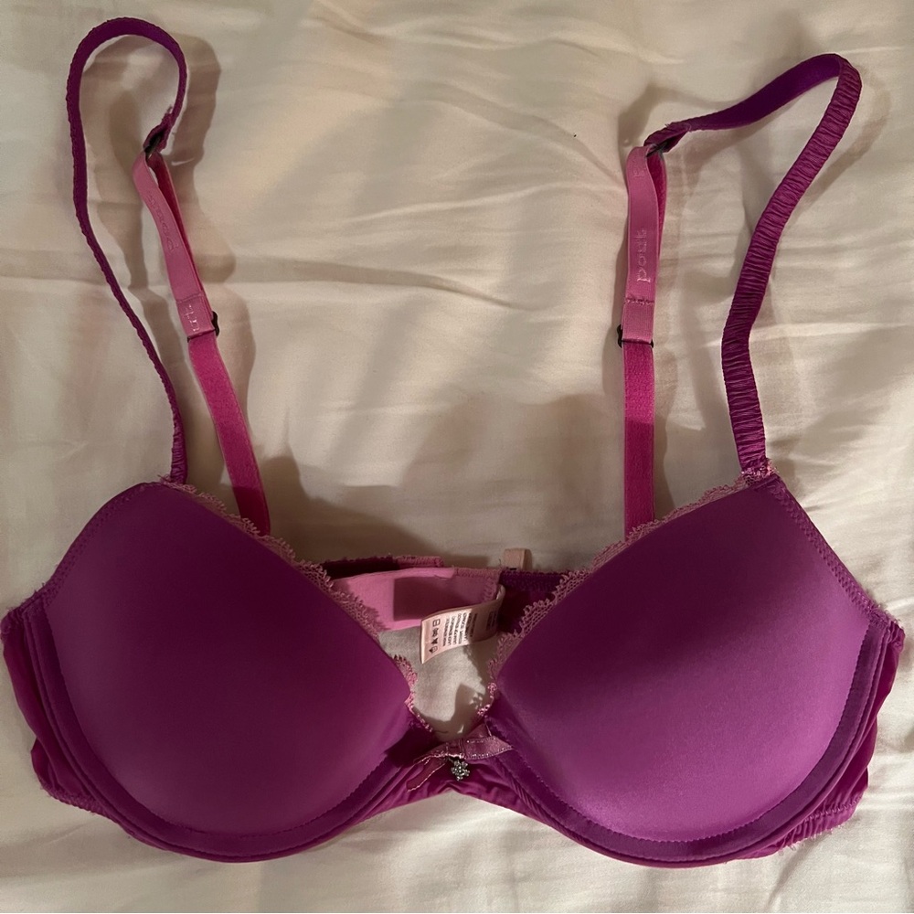 Purple Victoria’s Secret push up bra, 34B